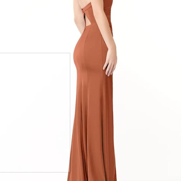 Azazie Emeria Bridesmaids Dress Cedar Rose - Picture 2 of 4